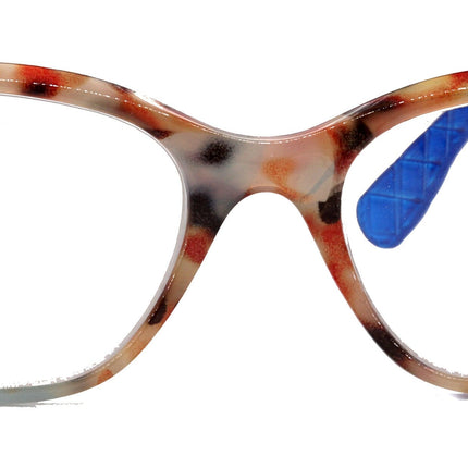 Venus, (Premium) Reading Glasses, High End Readers +1.25..+4 Magnifying glasses, Rectangular. Optical Frame (Tortoise Blue) NY Fifth Avenue.