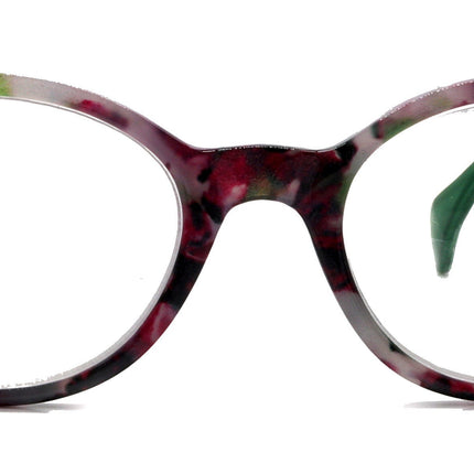 Sally, (Premium) Reading Glasses High End Readers +1.25..+3 Magnifying Glasses, Round Optical Frames (Tortoise Purple Green) NY Fifth Avenue
