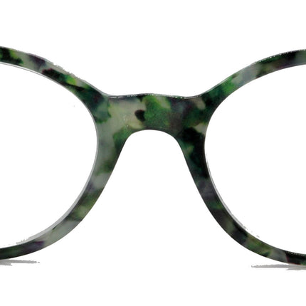 Sally, (Premium) Reading Glasses High End Readers +1.25..+3 Magnifying Glasses, Round Optical Frames (Tortoise Green Purple) NY Fifth Avenue