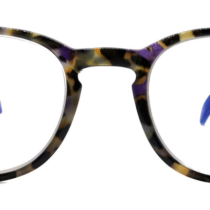 Ella, (Premium) Reading Glasses Round. High End Readers Modern Circle Style (Blue) Brown Tortoiseshell +1.25..+3 Magnifying NY Fifth Avenue