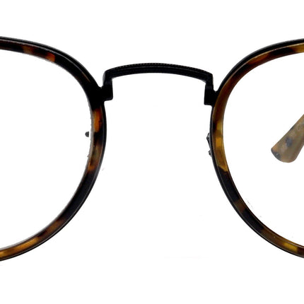 Cassie, (Premium) Reading Glasses Round. High End Reader Modern Circle Style (Brown, Gold) Wire Frame +1.25..+3 Magnifying. NY Fifth Avenue
