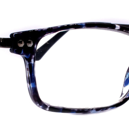 Vienna, (Premium) Reading Glasses, High End Fashion Readers (Black) Rectangular +1.25..+3 Magnifying Metal Thin Temple. NY Fifth Avenue.