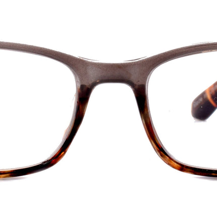 Desiree, (Premium) Reading Glasses, High End Reader +1.25..+3 Magnifying Square Style (Gray Tortoise Brown) Optical Frame. NY Fifth Avenue