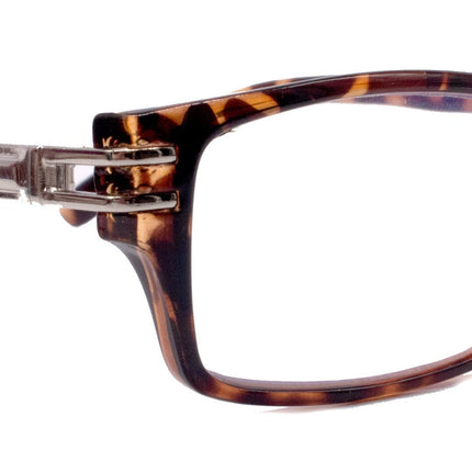 The Hudson, (Premium) Reading Glasses, High End Reading Glass +1.25 to +6 Magnifying (Tortoise Brown) Rectangular Frames. NY Fifth Avenue.