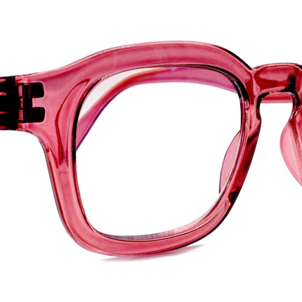 Apollo, (Blue Light Glasses) (Blue Light Blocker) Reduce Eyestrain, A/R Anti Glare. +1.25 +3.00, Large Square (Pink) NY Fifth Avenue.