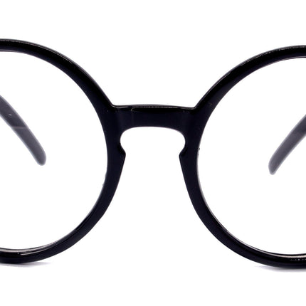 Mabel, (Premium) True Round vintage Reading Glasses (Black) Circle Eye, Medium, NY Fifth Avenue