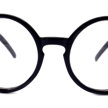 Mabel, (Premium) True Round vintage eyeglasses (NON Prescription) (Black) Circle Eye, Medium, Protective Eyewear. NY Fifth Avenue
