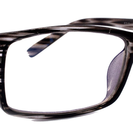 The Hudson, (Premium) Reading Glasses, High End Reading Glass +1.25 to +6 Magnifying. (Grey Black) Rectangular Frames. NY Fifth Avenue.