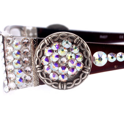 The Medallion, (Bling) Reading Glasses 4 Women W (Clear, AB ) Genuine European Crystals (barbed wire Western Concho) NY Fifth Avenue