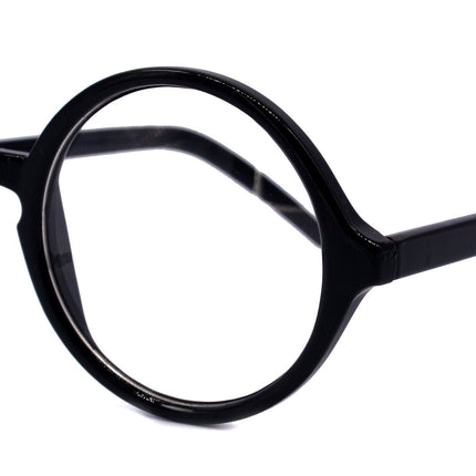 Mabel, (Premium) True Round vintage eyeglasses (NON Prescription) (Black) Circle Eye, Medium, Protective Eyewear. NY Fifth Avenue