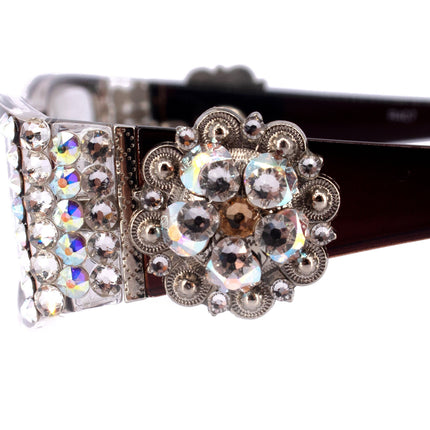 The Medallion, (Bling) Reading Glasses for Women W (Clear, AB Aurora Borealis) Genuine European Crystals Western Concho NY Fifth Avenue