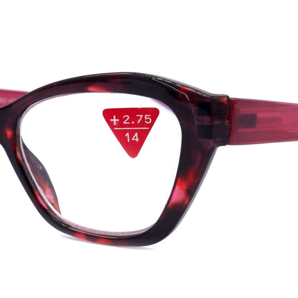 Jane, (Premium) Reading Glasses, High End Readers +1.25..+3 Magnifying Glasses (Pink, Tortoise Shell) Cat Eye  NY Fifth Avenue