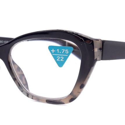 Jane, (Premium) Reading Glasses, High End Readers +1.25..+3 Magnifying Glasses Cat Eye (Black, Tortoise Shell) Cateye NY Fifth Avenue