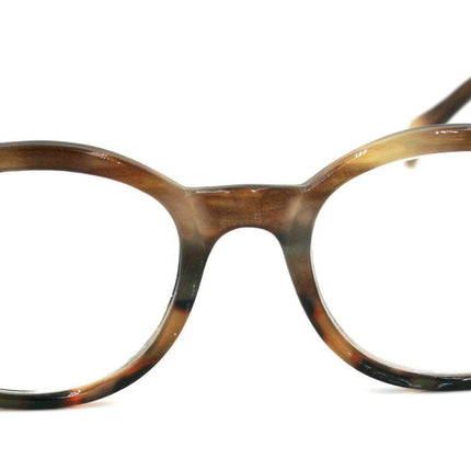 Citlalli, (Premium) Reading Glasses, Round Frame  +1.25 .. +3 Magnifying Eyeglasses (Marble Brown) Circle Style. NY Fifth Avenue