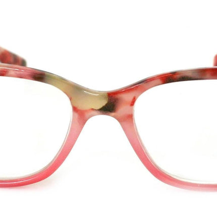 Aya, (Bling) Women Reading Glasses Adorned W ( Rose, Light Colorado)Genuine European Crystals. +1.25..+3.00 Square. NY Fifth Avenue.
