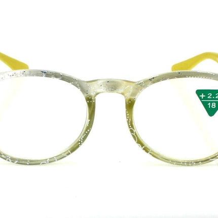 Grace, (Bling) Reading Glasses for Women W (Black Diamond, Citrine) Genuine European Crystals (Metallic Silver, Yellow)   NY Fifth Avenue