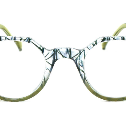 The Hexagon, (Bling) Women Reading Glasses W (Black Diamond, Olivine) Genuine European Crystals (Geometric) (Clear, Green ) NY Fifth Avenue