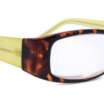 All Favorite, (Premium) Reading Glasses High End Fashion Reader Rectangular Style (Lime Green, Tortoise Brown) +4 +4.5 +5 +6 NY Fifth Avenue