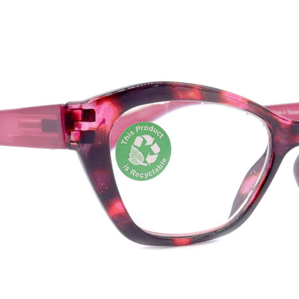 Jane, (Premium) Reading Glasses, High End Readers +1.25..+3 Magnifying Glasses (Pink, Tortoise Shell) Cat Eye  NY Fifth Avenue