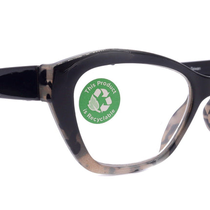 Jane, (Premium) Reading Glasses, High End Readers +1.25..+3 Magnifying Glasses Cat Eye (Black, Tortoise Shell) Cateye NY Fifth Avenue