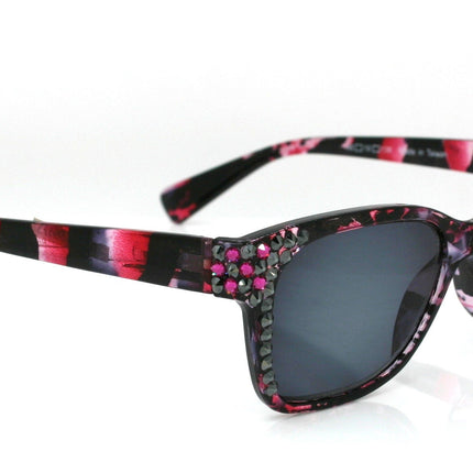 Oasis, (Bling) Sun Readers (No Bifocal) W (Hematite, Fuchsia) Genuine European Crystals   (Pink) Tortoiseshell. NY Fifth Avenue
