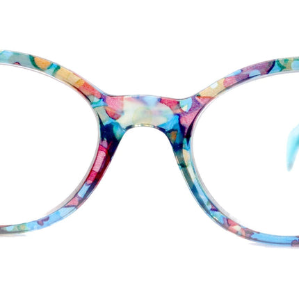 Versailles, (Bling) Reading Glasses 4 women W (Light Colorado, Aquamarine) Genuine European Crystals (Blue, Pink)  NY Fifth Avenue