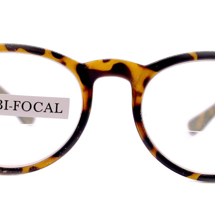 Brook, (Line Bifocal) (Premium) Reading Glasses, High-End Readers +1.25 to +3 Magnifying, Fashion Round (Tortoise Brown) NY Fifth Avenue