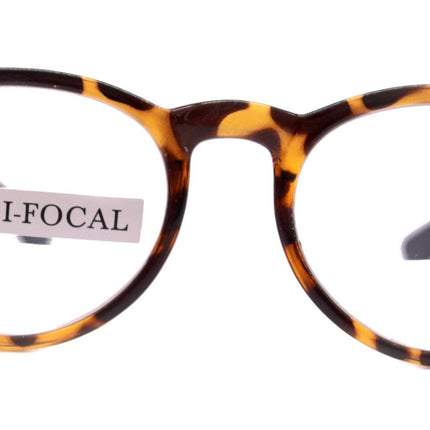 Brook, (Line Bifocal) Premium Reading Glasses, High-End Readers 1.25 to 3 Magnifying, Fashion Round (Tortoise Brown, Black) NY Fifth Avenue