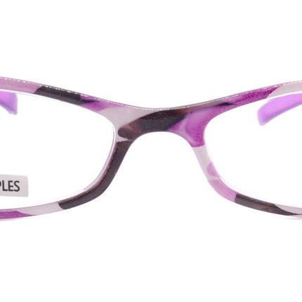 Dashing Stripes, (Premium) Reading Glasses High End Reader +1.25..+3.25 Magnifying, Rectangular (Purple) Optical Frame. NY Fifth Avenue