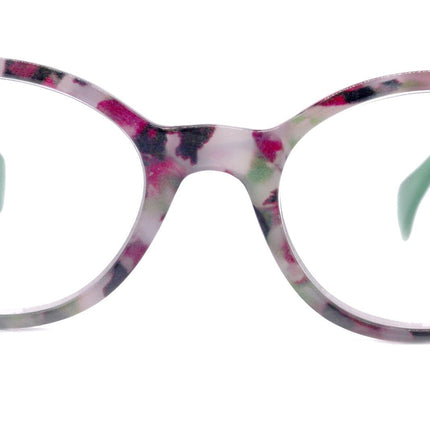 Sally, (Bling) Women Reading Glasses W (Light Amethyst, Olivine) Genuine European Crystals, Round +1.25 ..+4 (Green, Purple) NY Fifth Avenue