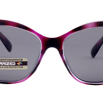 Avery, (Polarized) Women Sunglasses, 1.1mm Polarized Grey Lenses, 100% UVA UVB Protection (Purple Stripes) (Cat Eye) Trendy NY Fifth Avenue