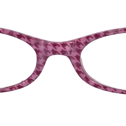 The Scottish, (Bling) Reading Glasses Embellished w (Rose, Clear)   (Hounds Tooth Check) Rectangular (Pink) NY Fifth Avenue