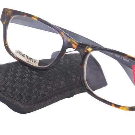 Jade, Premium Reading Glasses High End Reading Glass +1.25 to +6.00 magnifying glasses, Square, Gray optical Frames