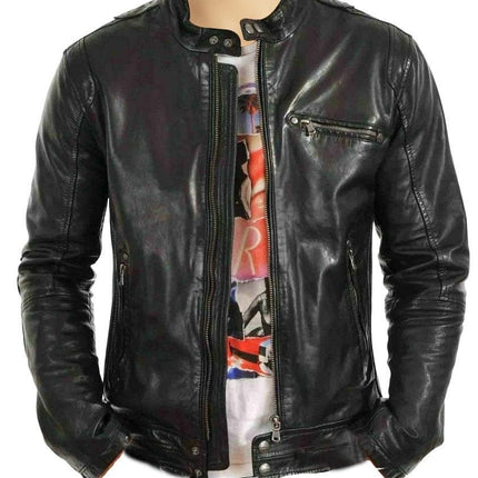 Handmade Arthur Classic Moto Leather Jacket