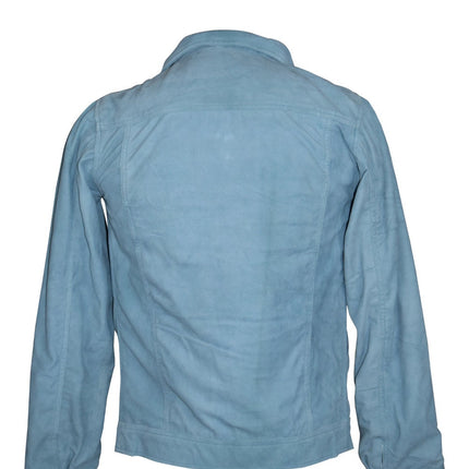 Handmade Sky blue Suede Shirt