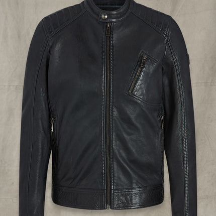 Handmade V racer leather jacket