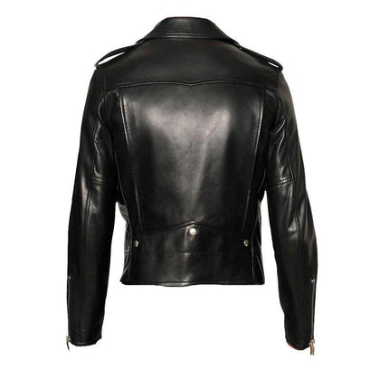 Handmade Classic Biker Style Jacket With Epauletts