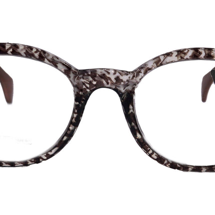 The Alchemist, (Premium) Reading Glasses, High End Readers, Magnifying Eyeglasses, (Brown Translucent) (Round) (Houndstooth) NY Fifth Avenue