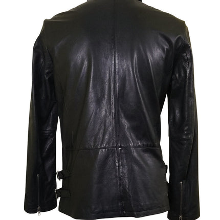 Handmade Jonas Car Coat Style Leather Jacket