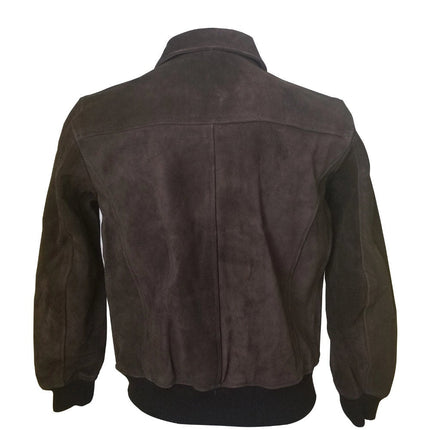 Handmade Bernard's Dark Brown Bomber Style Leather Jacket
