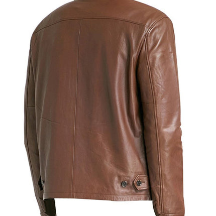 Handmade Pierre Brown Leather Jacket