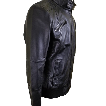 Handmade Greig's Bomber Style Jacket With Ribbed Collar And Cuffs