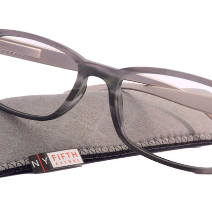 Quinn, (Blue Light Glasses) (60% Anti Blue Light Ray Protection) Men, Women, Anti Eyestrain, L. Amber Lens, 4 All Screen Types, Square Grey