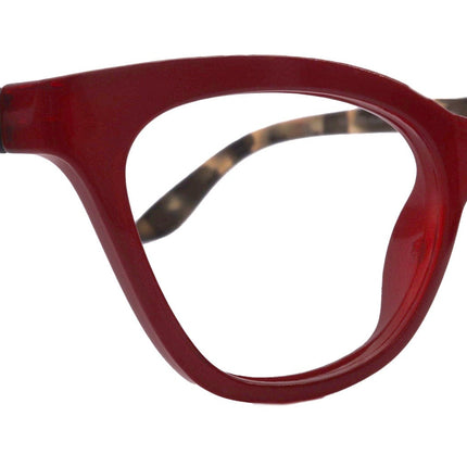Le Rouge, Premium Reading Glasses High End Reading Glass +1.50 to +3 magnifying glasses (Red Cat Eye) Optical Frames