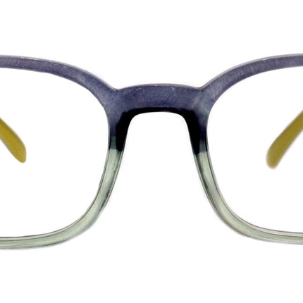 Leo, (Blue Light Glasses) Smudge Proof, Premium Blue Ray Blocking, Amber Lens, (Reading Glasses, No RX, Gamers Glasses) Square (Blue, Lime)