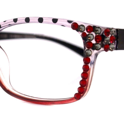 Julia, Reading Glasses Women W Genuine European Crystals Square  NY Fifth Avenue