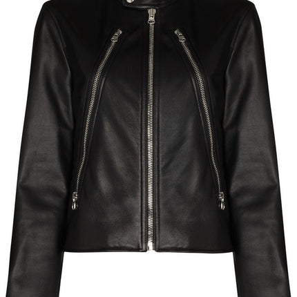 Handmade  Zip-Up Leather Jacket
