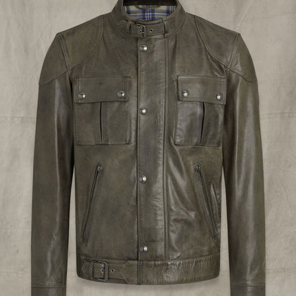 Handmade Gangster Leather Jacket