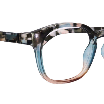 Havana, (Blue Light Glasses) Reading, High End Readers, Magnifying (Sky Blue, Peach, Grey) (Square) (Computer Glasses) NY Fifth Avenue