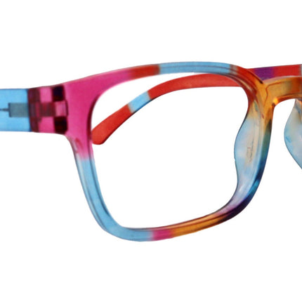 Amsterdam (Premium) Reading Glasses High End Reading Glass, magnifying glasses Multi Colors. Geometric Shape ( Blue, Purple, Orange n Red)